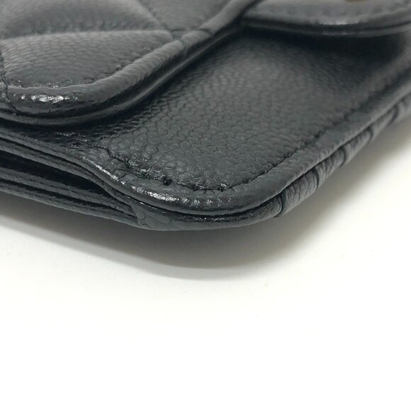 CHANEL Black Caviar Leather Coco Mark Wallet - Picture 7 of 15